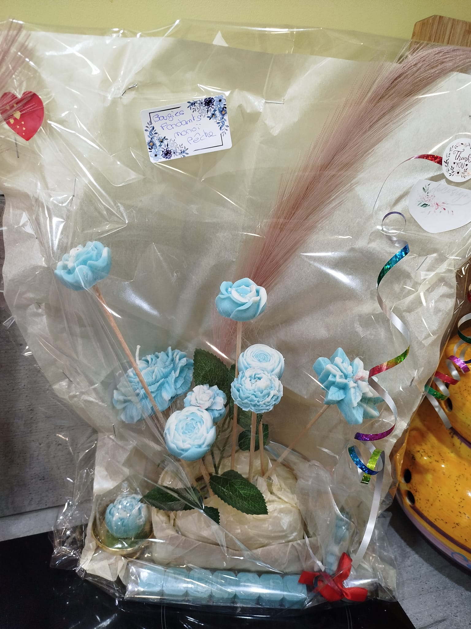 Bouquet de fondant et bougie
