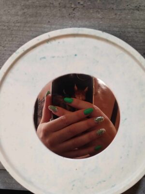 Plateau miroir rond