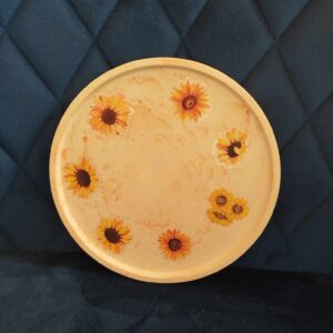 Plateau miroir rond