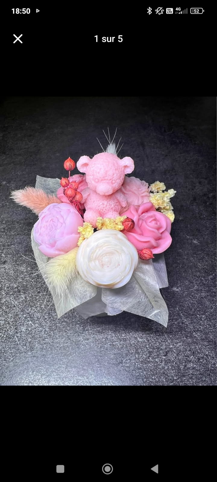 mini bouquet de bougie